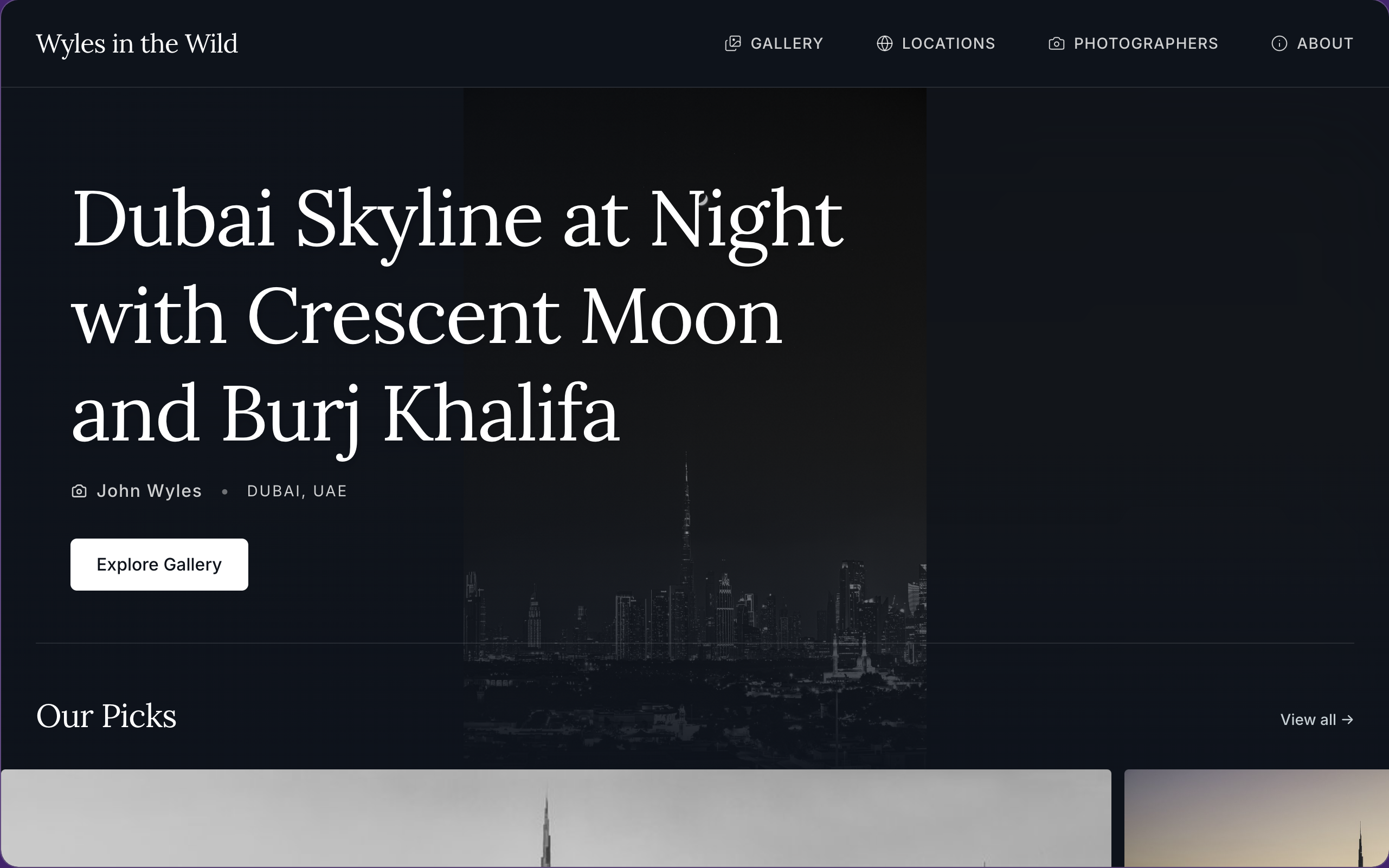 Wyles in the Wild website screenshot